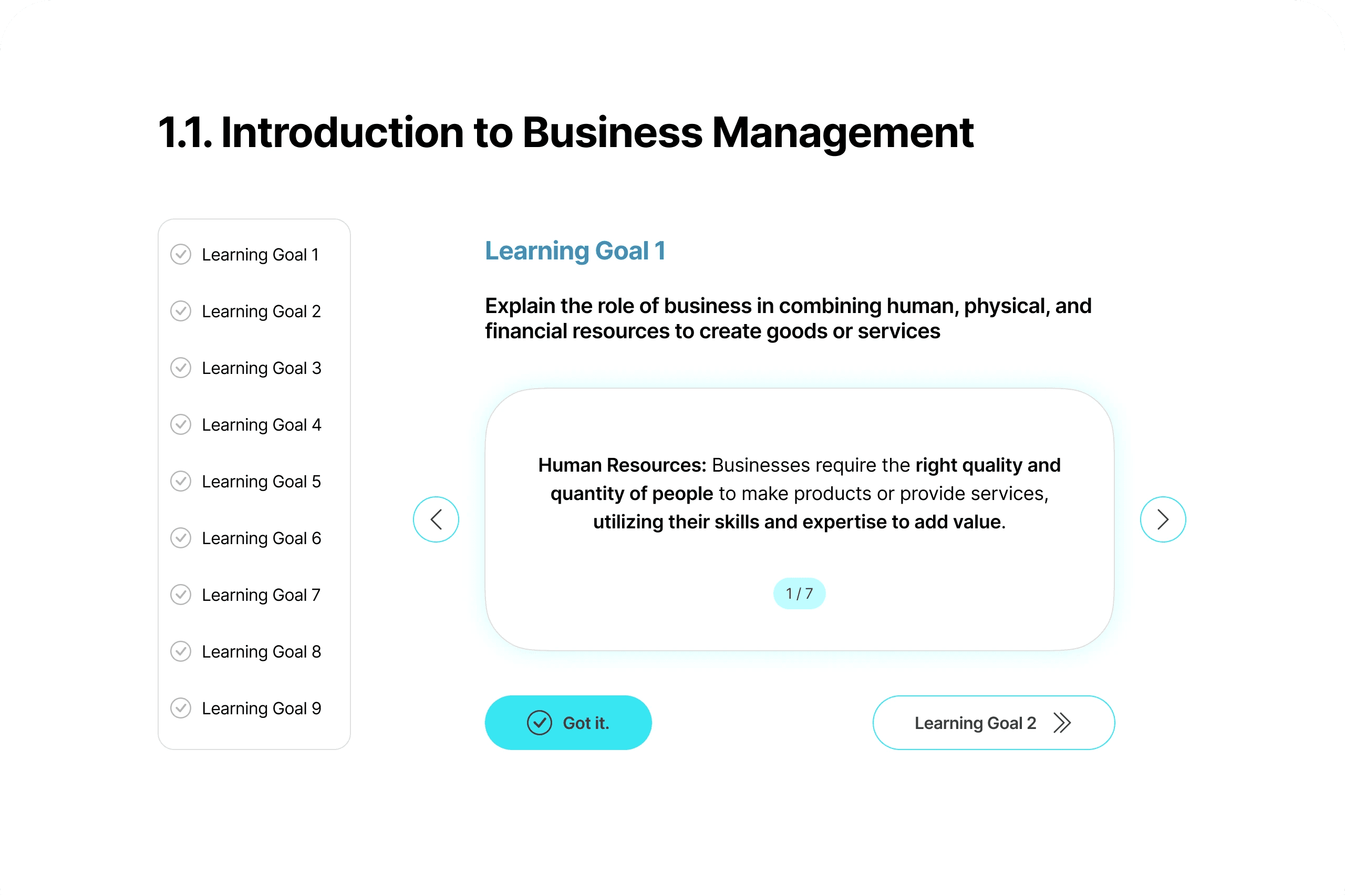 Examples and exam tips within Revizze summaries